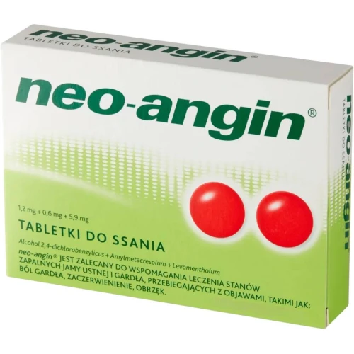 Neo-angin, 36 tabletek do ssania - Na stan zapalny jamy ustnej i gardła - 1