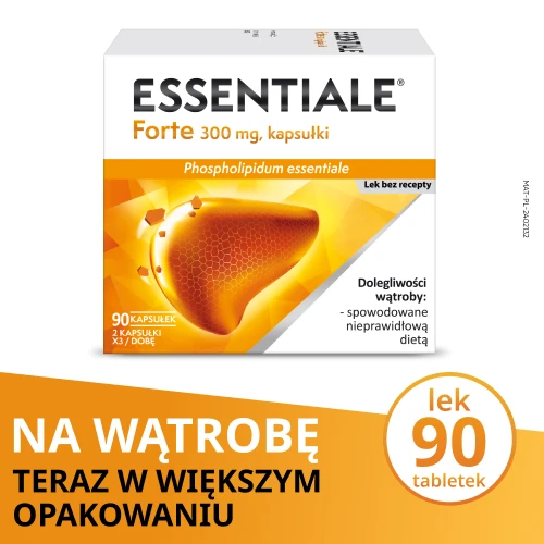 Essentiale Forte, 300 mg, 90 kapsułek - Roślinny lek stosowanym w chorobach wątroby - 1