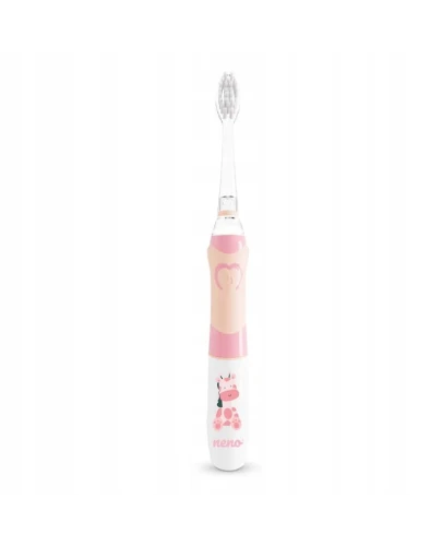 Neno Fratelli Pink Elektryczna szczoteczka do zębów dla dzieci 6+, 1 sztuka - Różowa, elektroniczna szczoteczka dla dzieci od 6. roku życia - 1