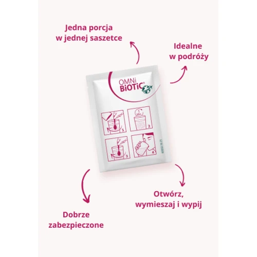 Omni Biotic Travel, 28 saszetek - Probiotyki wspierające układ trawienny w podróży - 1