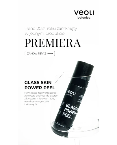 Veoli Botanica Glass Skin Power Peel Peeling do twarzy, 30 ml - Nawilżająco-rozświetlający żelowy peeling - 3