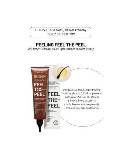 Veoli Botanica Feel The Peel Peeling do skalpu złuszczająco-nawilżający, 150 ml - Który oczyszcza skórę głowy, usuwając martwy naskórek - 1