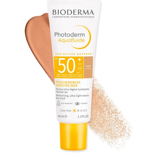Bioderma Photoderm Aquafluide SPF 50+, ciemny,  ultralekki fluid do cery normalnej, 40 ml - Wysoka ochrona przeciwsłoneczna - 2