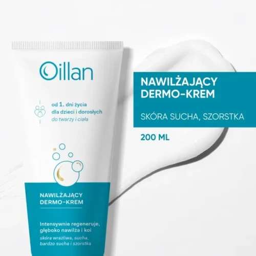 Oillan Nawilżający Dermo-krem, 200 ml - Intensywnie regeneruje, głęboko nawilża i koi - 2