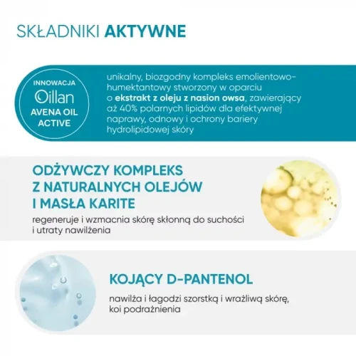 Oillan Nawilżający Dermo-krem, 200 ml - Intensywnie regeneruje, głęboko nawilża i koi - 3