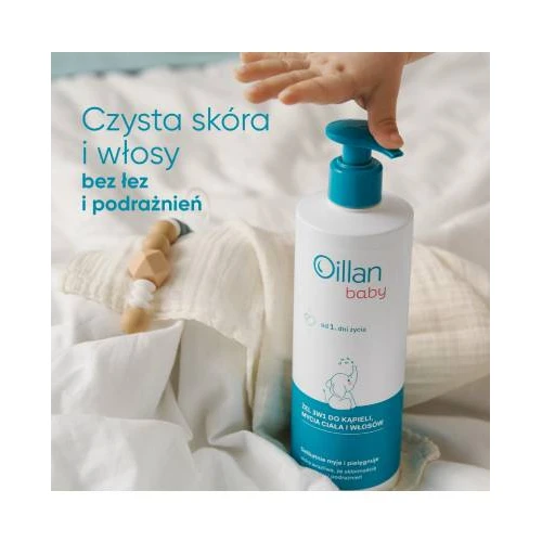 Oillan Baby Żel 3w1 do kąpieli, mycia ciała i włosów, 750 ml - Delikatnie myje i pielęgnuje wrażliwą skórę dziecka - 5