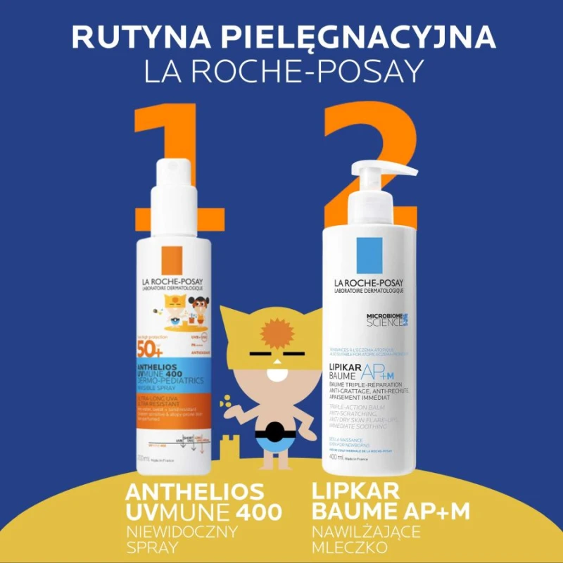La Roche-Posay Anthelios UVMune Dermo-Pediatrics Spray SPF 50+, 200 ml - Wodoodporna formuła do skóry reaktywnej na słońce - 3