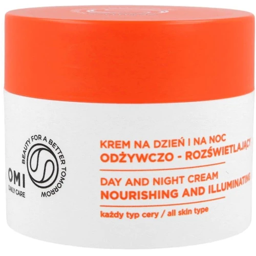 Omi Odżywczo-rozświetlający, krem na dzień i na noc, 50 ml - Wzmocnienie i promienny wygląd skóry - 1