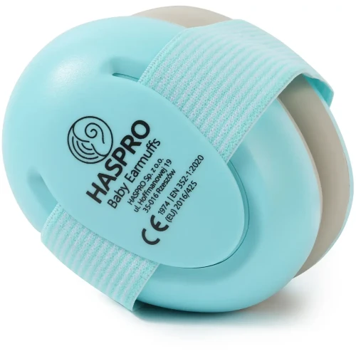 Haspro Baby Earmuffs Mint Nauszniki dla dzieci, 1 sztuka - Nauszniki przeciwhałasowe dla niemowląt i małych dzieci - 5