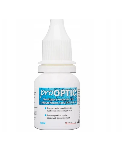 Prooptic Krople nawilżające do oczu, 10 ml - Z hialuronianem sodu 0,4% - 2