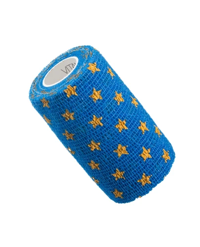 Vitammy Autoband Elastyczny bandaż kohezyjny gwiazdki 10 cm x 4,5 m, 1 sztuka - Stabilnie utrzymuje opatrunek na jego miejscu bez ryzyka przesunięć - 1