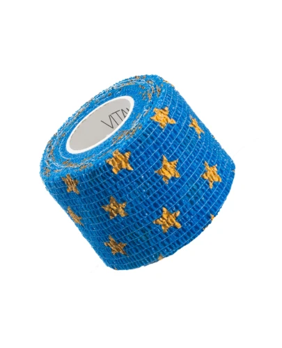 Vitammy Autoband Elastyczny bandaż kohezyjny gwiazdki 5 cm x 4,5 m, 1 sztuka - Samoprzylepny i wygodny w użyciu - 1
