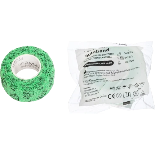 Vitammy Autoband, elastyczny bandaż kohezyjny, pieski, 2,5 cm x 4,5 m 1 sztuka - Elastyczny i wygodny, dopasowuje się do ciała - 2