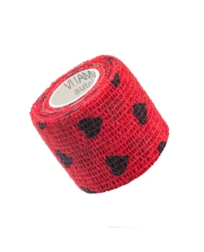 Vitammy Autoband Elastyczny bandaż kohezyjny serduszka czarne 5 cm x 4,5 m, 1 sztuka - Adresowany do mocowania opatrunków - 1