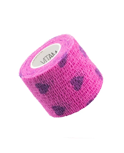 Vitammy Autoband Elastyczny bandaż kohezyjny serduszka fioletowe 5 cm x 4,5 m, 1 sztuka - Adresowany do mocowania opatrunków - 1
