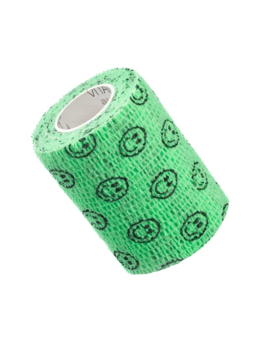 Vitammy Autoband Elastyczny bandaż kohezyjny zielone buźki 7,5 cm x 4,5 m, 1 sztuka - Dedykowany do mocowania opatrunków - 1