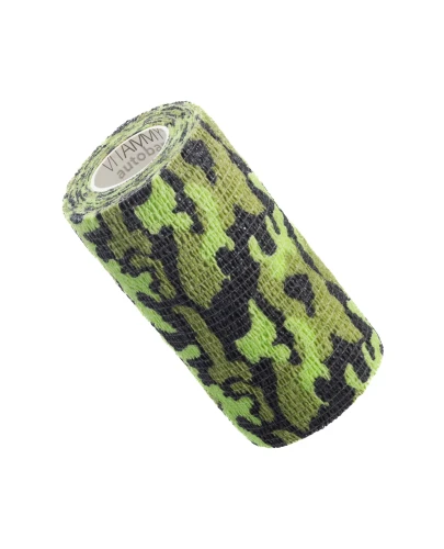 Vitammy Autoband Elastyczny bandaż kohezyjny zielone moro 10 cm x 4,5 m, 1 sztuka - 1