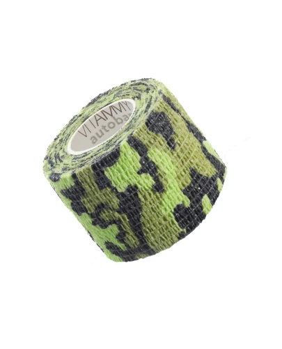 Vitammy Autoband Elastyczny bandaż kohezyjny zielone moro 5 cm x 4,5 m, 1 sztuka - Przeznaczony do mocowania opatrunków - 1