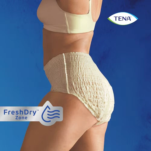 Tena Lady Pants Plus Creme M, Majtki chłonne 9 sztuk - Bielizna stworzona z myślą o nietrzymaniu moczu - 4