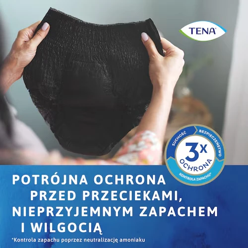 Tena Lady Pants Plus Noir L, Majtki chłonne 8 sztuk - Bielizna stworzona z myślą o nietrzymaniu moczu - 5