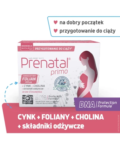 Prenatal Primo kapsułki, 30 sztuk - Dedykowane kobietom planującym ciążę - 1
