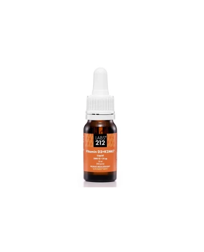 Labs212 Vitamin D3 + K2MK7 Liquid, 10 ml - Naturalne formy witamin D3 oraz K2 vitaMK7 - 1