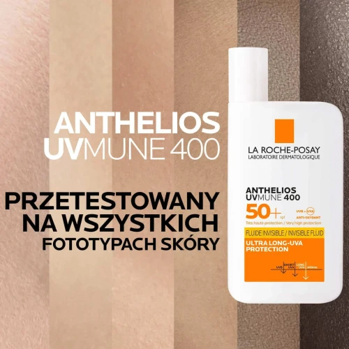 La Roche-Posay Anthelios UVMune 400 Fluid SPF 50+, 50 ml - Ochrona przeciwsłoneczna - 4