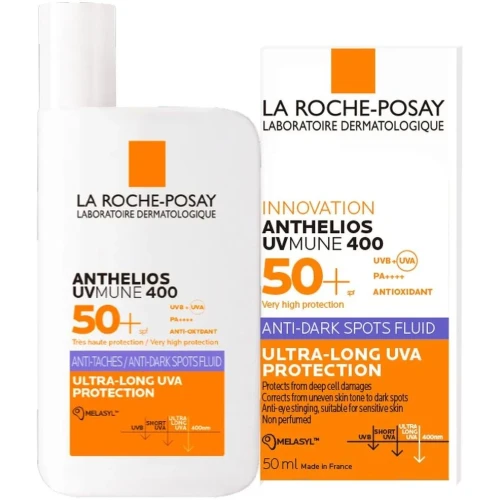 La Roche-Posay Anthelios UVMune 400 Fluid SPF 50+, 50 ml - Ochrona przeciwsłoneczna - 1