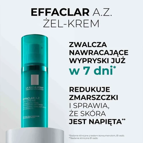 La Roche-Posay Effaclar A.Z. Żel-krem, 40 ml - Pomaga korygować niedoskonałości skóry - 1