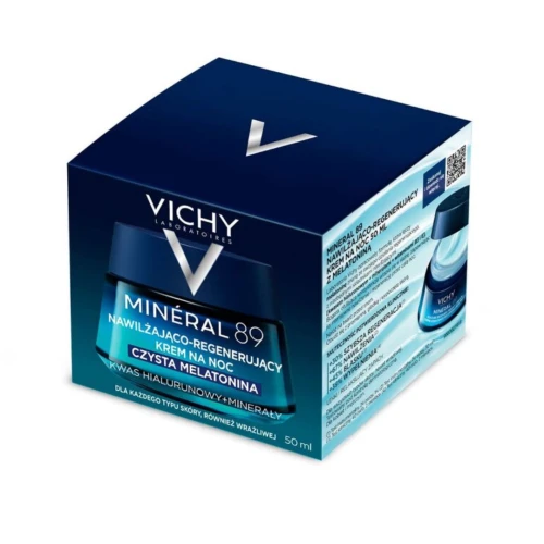 Vichy Mineral 89 Krem nawilżająco-regenerujący na noc, 50 ml - Intensywnie nawilża i regeneruje skórę - 1