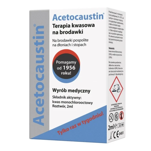 Acetocaustin Terapia na brodawki kwasowa, 2 ml -  Na brodawki pospolite na dłoniach i stopach - 1