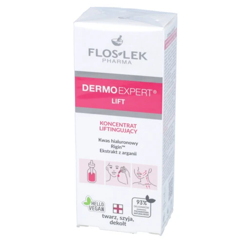 Floslek Pharma Dermo Expert koncentrat liftingujący, 30 ml -  Z kwasem hialuronowym, z ekstraktem z drzewa arganowego - 1