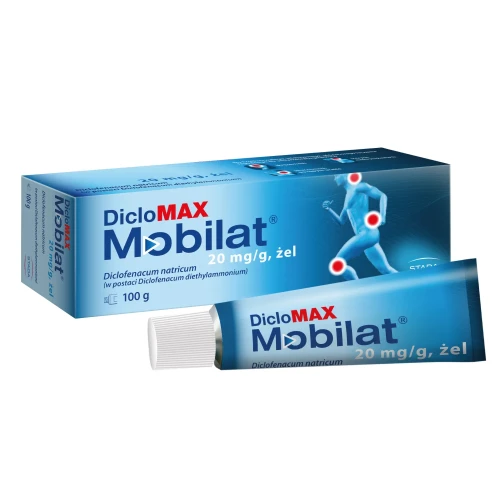 DicloMax Mobilat 23,2 mg/g żel, 100 g - Do stosowania miejscowego w przypadku bólu po urazach - 1