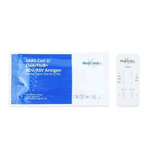 Medomics Combo Test 5w1 Sars-CoV-2/FluA/FluB+/ADV/RSV Antigen, 1 sztuka - Szybki wynik już w 15 minut - 1