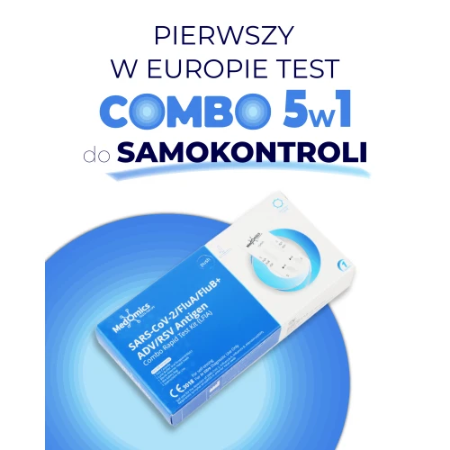 Medomics Combo Test 5w1 Sars-CoV-2/FluA/FluB+/ADV/RSV Antigen, 1 sztuka - Szybki wynik już w 15 minut - 3