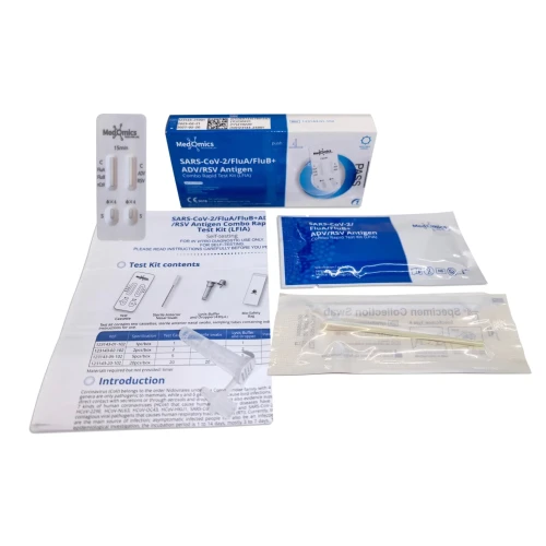 Medomics Combo Test Sars-CoV-2/FluA/FluB+/ADV/RSV Antigen, 1 sztuka - Do samokontroli w warunkach domowych - 1