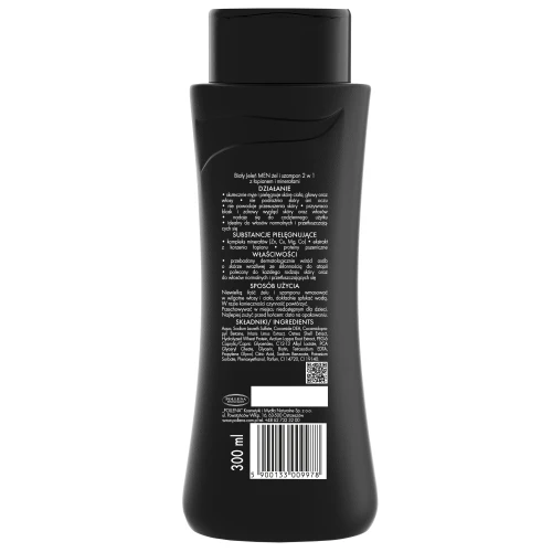 Biały Jeleń Żel-szampon 2w1 z minerałami dla mężczyzn, 300 ml - Do codziennej pielęgnacji włosów i ciała - 1