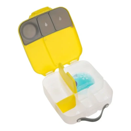 B.box Lunchbox Lemon Sherbet, 1 sztuka - Pojemna śniadaniówka z wkładem chłodzącym - 2