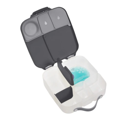 B.box Lunchbox Graphite, 1 sztuka - Pudełko śniadaniowe z wkładem chłodzącym - 3