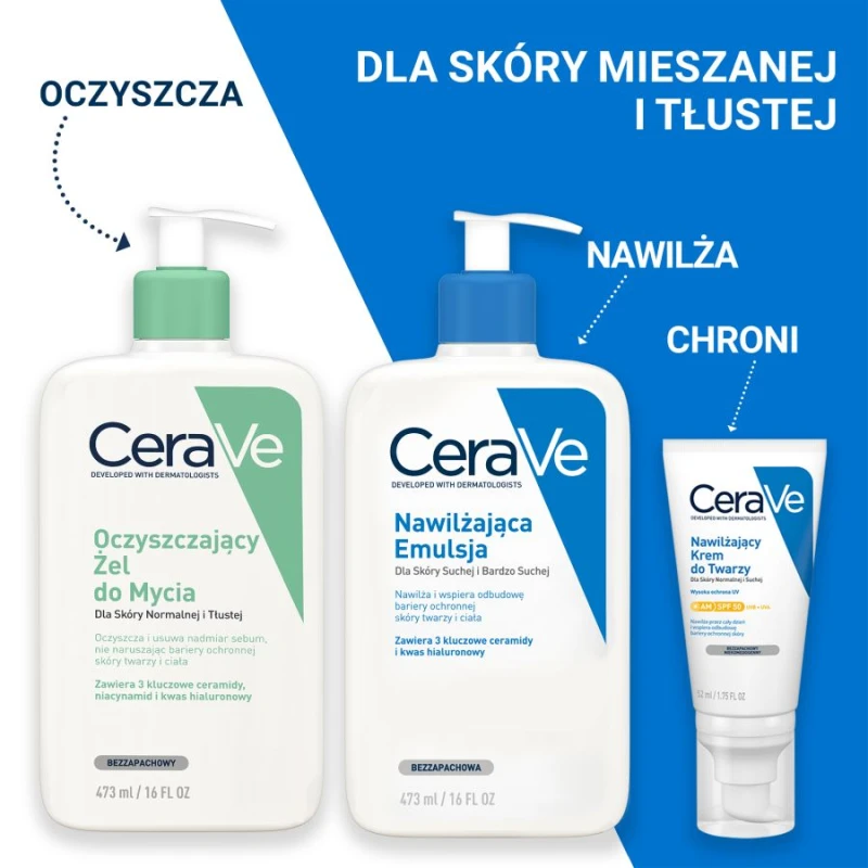 CeraVe Oczyszczający żel do mycia dla skóry normalnej, mieszanej i tłustej - Refill, 473 ml - Oczyszczanie i kontrola sebum - 2