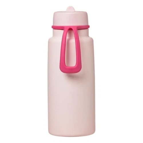 B.box Butelka termiczna ze składanym ustnikiem pink 1l, 1 sztuka - Nie zawiera BPA, PVC i ftalanów - 1