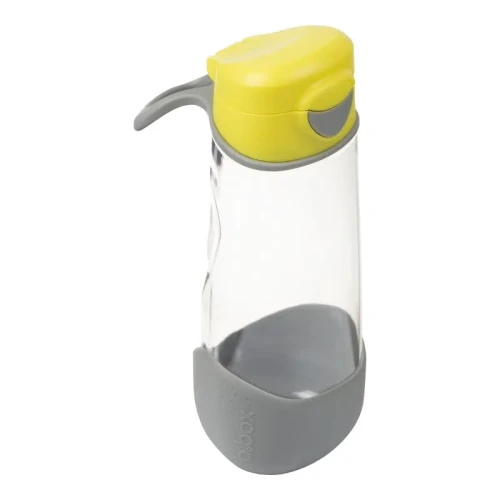 B.box Sportowa butelka tritanowa Lemon Sherbet, 600 ml - Z silikonowym ustnikiem i praktyczną rączką - 3