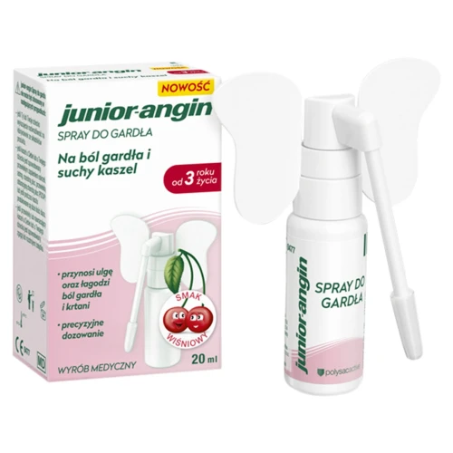 Junior angin spray do gardła, 20 ml - Receptura oparta na miodzie, łagodzi ból i drapanie w gardle - 1