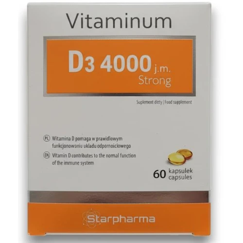 Vitaminum D3 4000 j.m. Strong, 60 kapsułek - Kapsułki z wysoką zawartością witaminy D - 1