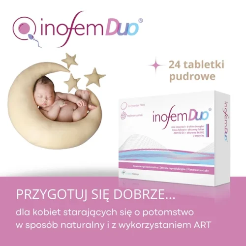 Inofem Duo, 24 tabletki - O smaku malinowym z inozytolem i kwasem foliowym - 3