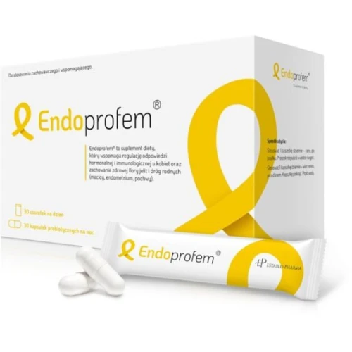 Endoprofem, 30 saszetek + 30 kapsułek - Umożliwia odbudowę flory jelit, u kobiet z endometriozą - 1
