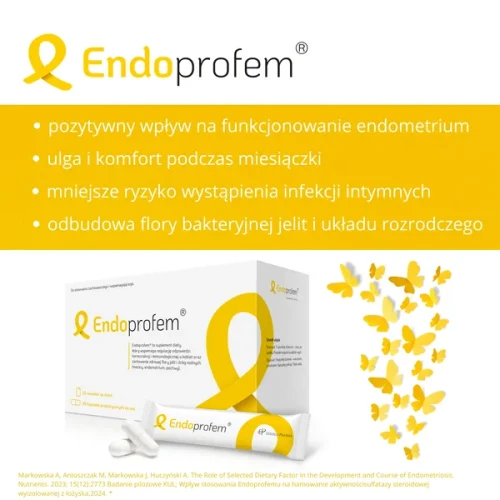 Endoprofem, 30 saszetek + 30 kapsułek - Umożliwia odbudowę flory jelit, u kobiet z endometriozą - 2