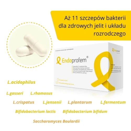 Endoprofem, 30 saszetek + 30 kapsułek - Umożliwia odbudowę flory jelit, u kobiet z endometriozą - 5