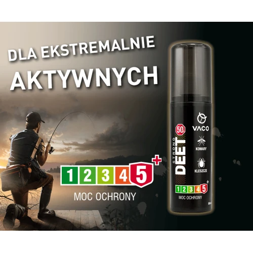 Vaco Strong 50 płyn na komary, kleszcze i meszki, 80 ml - Do stosowania bezpośrednio na skórę  - 1