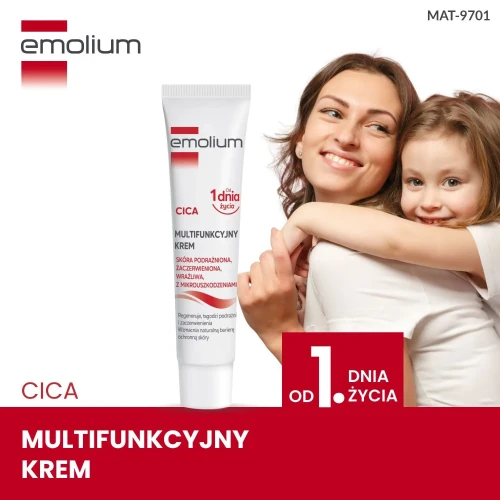 Emolium Cica Multifunkcyjny, krem 40 ml - Do skóry podrażnionej, nadmiernie suchej również po depilacji lub goleniu - 2